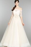Duchesse-Linie ewiges Sweep train Tüll Ärmelloses Brautkleid mit Bordüre