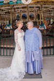 Abito mamma Sposa Semplice Lungo in pizzo con Seghettato Formale E Informale in Satin Elastico