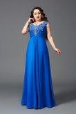 Spaghetti Träger Reißverschluss Empire Taille Chiffon Ballkleid für Übergröße