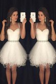 Natürliche Taile Prinzessin A Linie Perlenbesetztes Ärmelloses Abiballkleid