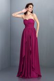 Prinzessin Chiffon Plissiertes Ballkleid mit Herz-Ausschnitt ohne Ärmeln