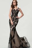 Robe de bal long delicat col en bateau manche nulle col u profond