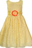 A-Line Schaufel-Ausschnitt Blumenmädchenkleid mit gekappten Ärmeln mit Bordüre