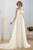 Abito da sposa medievale stupefacente alta vita a-line senza strap in raso