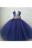 Vestido de Floristas de Corte Evasé de Manga corta de Manga tapada con Cintas
