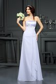 Robe de mariée naturel classique avec lacets avec chiffon avec perle