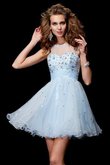 Abito Homecoming Principessa in Tulle Naturale Cerniera Tondo