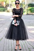 Robe de bal attirent simple col u profond a-ligne textile en tulle