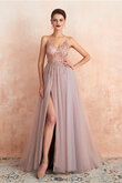 Robe de bal fait main avec perle textile en tulle longue exclusif