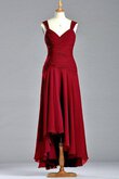 Vestido de Dama de Honor de Corte-A de Sin mangas de Plisado de Manga de longitud 3/4