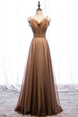 Robe de bal captivant en tulle sexy longue vintage charmant