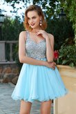 Robe de bal bref bandouliere spaghetti a-ligne de princesse manche nulle