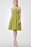 Abito da Damigella Semplice monospalla Corto in Chiffon Senza Maniche A-Line