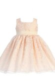 Robe de cortège enfant bref avec zip de col carré ligne a avec sans manches