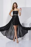 Robe de graduation courte simple fermeutre eclair de bustier manche nulle