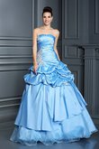 Robe de quinceanera formelle de col en cœur en organza de lotus de mode de bal