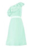 Vestido de Dama de Honor de Corte-A de Corto de Plisado de Un sólo hombro de Cremallera