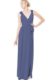 Vorne geschlitztes Chiffon Ärmellos sexy Brautjungfernkleid