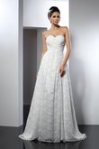 Robe de mariée luxueux a-ligne de traîne courte de princesse col en forme de cœur