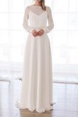 Robe de mariée à la mode longueru au niveau de sol simple informel grandiose