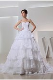 Abito da Sposa Allacciato Ball Gown Lungo Cuore con Applique