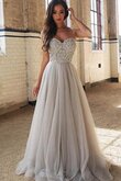 Spaghetti Träger Perlenbesetztes Ärmelloses Sweep train sexy Elegantes Ballkleid