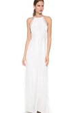 Abito da Sposa in Chiffon con Fusciacca Formale E Informale con Nastro decorato Cerniera