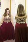 Robe de bal naturel lache de princesse ligne a appliques