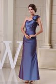 Ärmelloses Spaghetti Träger gerüschtes knöchellanges Abendkleid