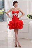 Prinzessin Herz-Ausschnitt Organza Reißverschluss Mini Cocktailkleid