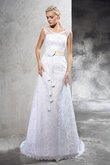 Robe de mariée vintage naturel moderne de traîne moyenne de fourreau