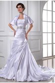 Meerjungfrau Stil Kapelle Schleppe Schlichtes Brautkleid mit Applikation mit Empire Taille