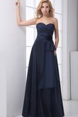 Herz-Ausschnitt Taft A-Line Ärmelloses langes Abendkleid