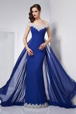 Robe de soirée longue en chiffon longueru au niveau de sol de sirène epaule nue