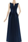 Robe demoiselle d'honneur plissage en satin a-ligne