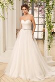 Abito da Sposa Senza Maniche con Applique in Tulle Vintage a riva A Terra