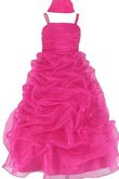 Duchesse-Linie Organza a linie bodenlanges Blumenmädchenkleid mit Schmetterlingsknoten