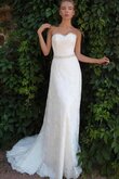 Robe de mariée naturel cordon de fourreau decoration en fleur de col en cœur