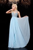 Robe de soirée longue de princesse manche nulle avec perle avec zip