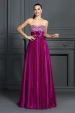 Empire Taille Reißverschluss Sittsames Bodenlanges Ballkleid ohne Ärmeln