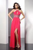 Robe de soirée sexy longue encolure ronde de princesse décolleté dans le dos