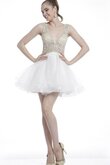 A Linie V-Ausschnitt Abschlusskleid aus Tüll