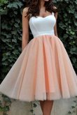 Robe de bal bref en tulle manche nulle a-ligne de princesse