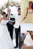 Sweep Train Ziemlich Luxus Stilvolles Brautkleid aus Satin