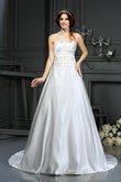 Ärmelloses Normale Taille Reißverschluss Elegantes Anständiges Brautkleid