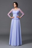 Abito mamma Sposa Principessa in Chiffon Tondo A-Line con Increspature