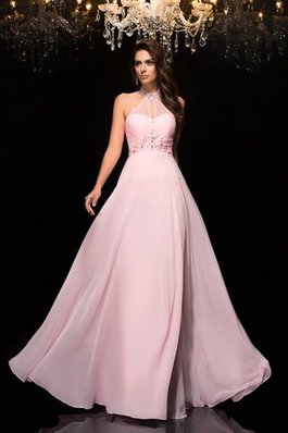 Robe de bal naturel de princesse avec sans manches longueru au niveau de sol a-ligne