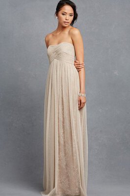 Vestido de Dama de Honor en Tul de Volantes Adorno de Criss Cross de Largo