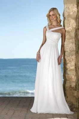 Robe de mariée avec sans manches en chiffon appliques de fourreau v encolure