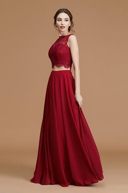 Robe demoiselle d'honneur de col bateau de princesse ligne a fantastique avec chiffon